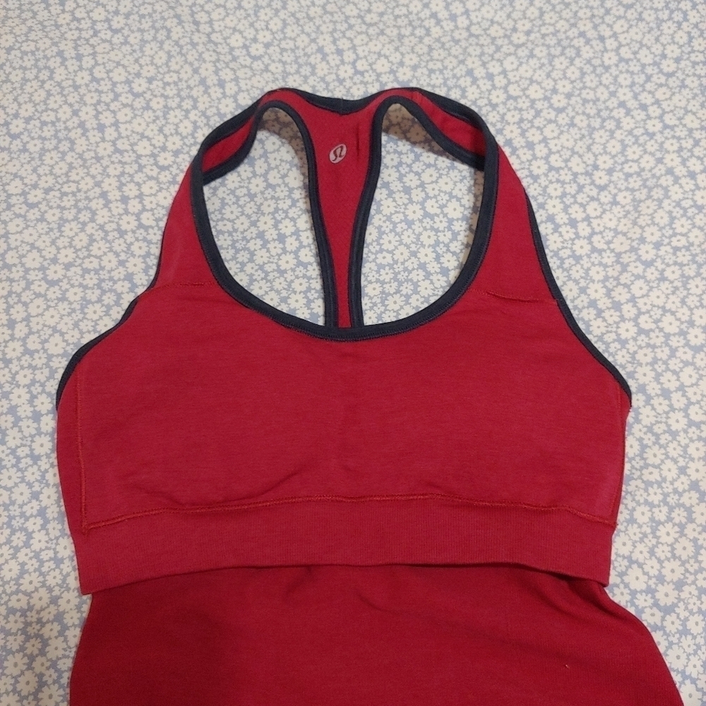 Lululemon Ebb And Flow Racerback Tank In Red Size 4 - Picture 10 of 11